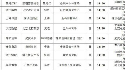 2026中乙江西庐山主场赛程出炉！